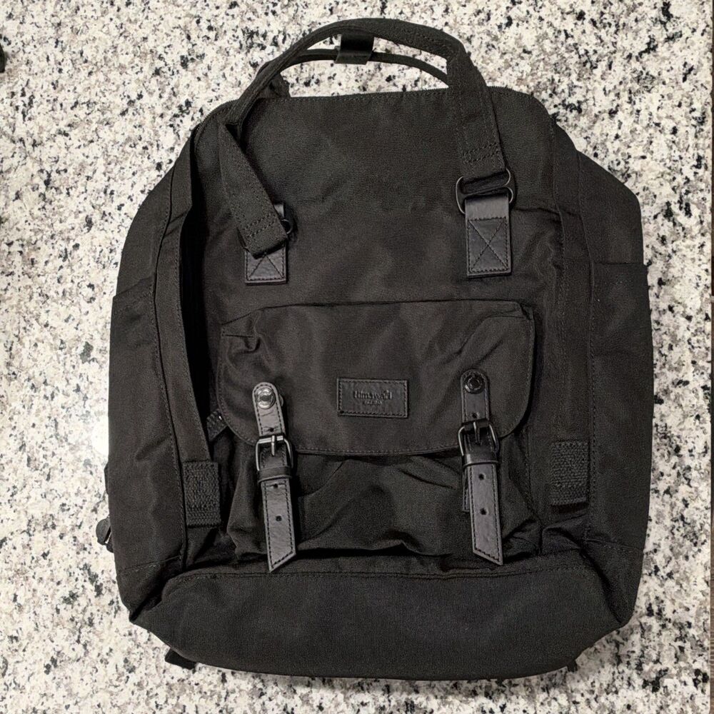 Himawari Travel School Laptop Backpack Bag Black Waterproof Multi Pocket